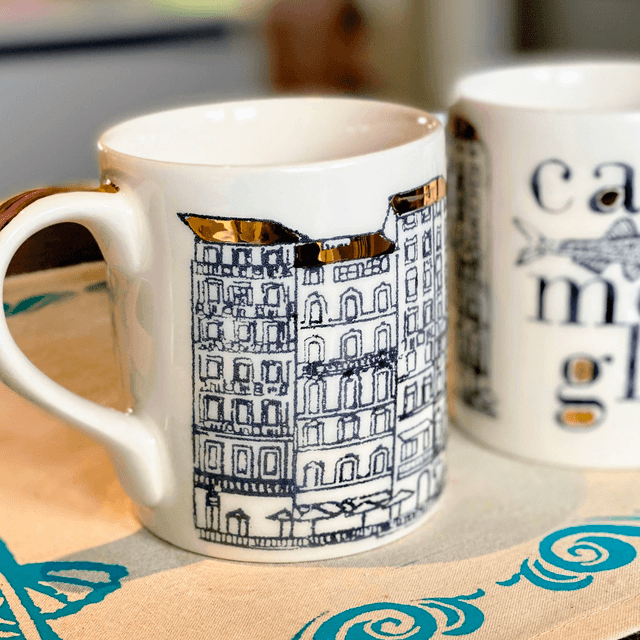 Mug palazzata bianco e nero